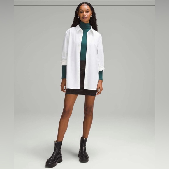 lululemon NWT Wundermost Ultra-Soft Nulu Turtleneck Bodysuit Storm Teal - Picture 5 of 13